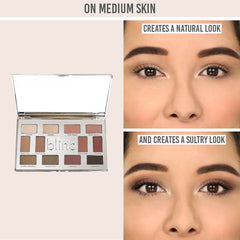 Blinc the Rare Gem Eyeshadow Palette natural and sultry looks on medium skin