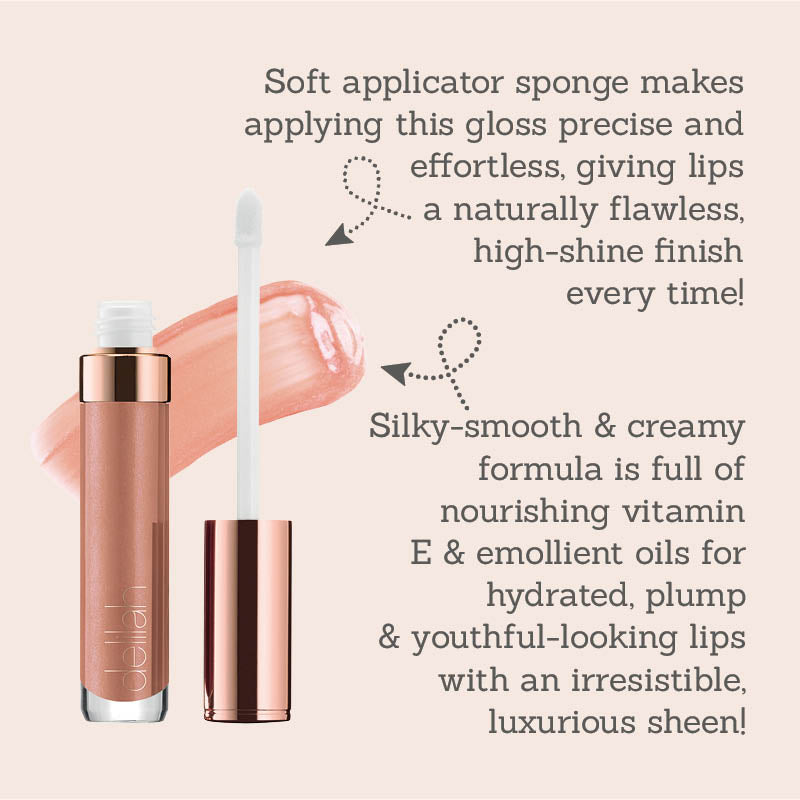 Delilah Ultimate Shine Lip Gloss in shade ‘Jewel’ features