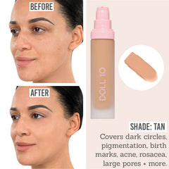 Doll10 T.C.E Super Coverage Serum Foundation in shade Tan