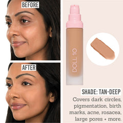 Doll10 T.C.E Super Coverage Serum Foundation in shade Tan-Deep
