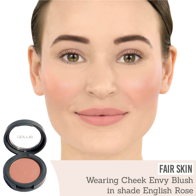 Dome Beauty English Rose Blush on fair skin