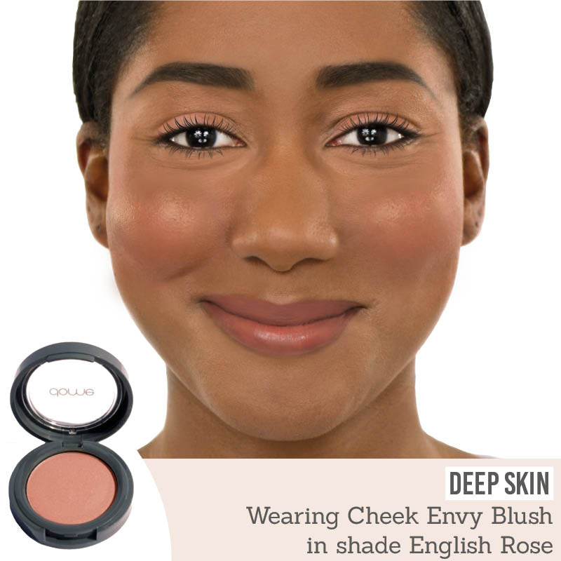 Dome Beauty English Rose Blush on deep skin