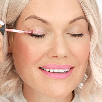 To start with, apply just a little to the centre of your eyelid