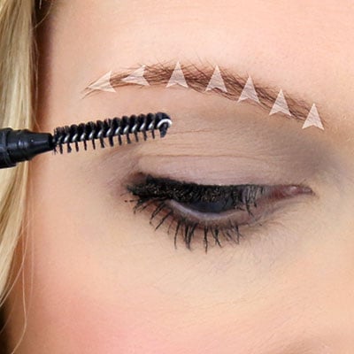 Switch to spoolie side and brush through to blend