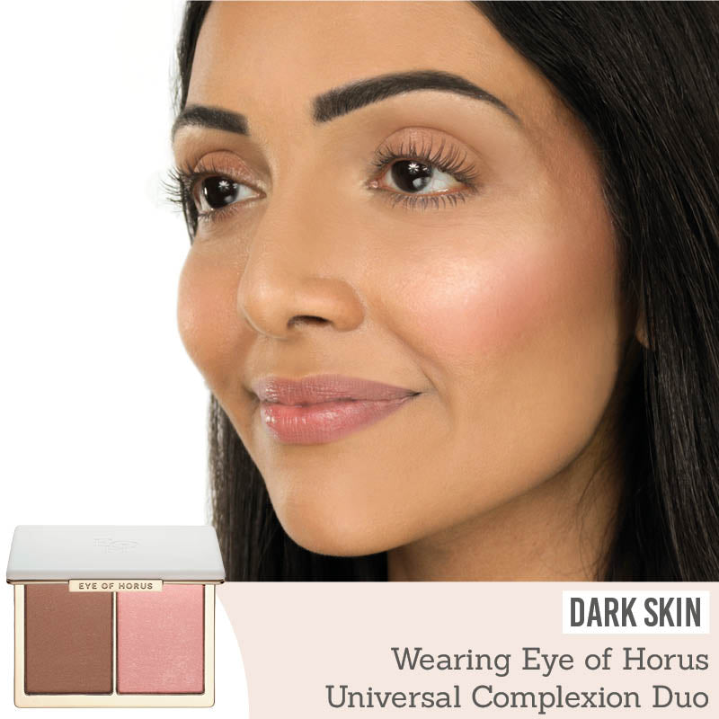 Eye of Horus Universal Complexion Duo on dark skin tone