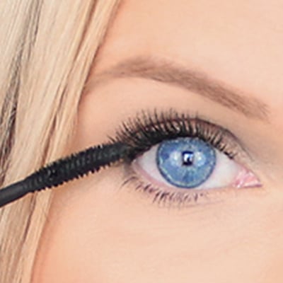 For extra volume, add more coats to lashes & outer corners