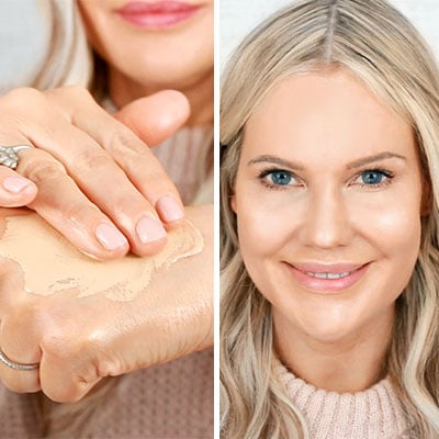 Mix 1-2 pumps with liquid foundation & apply for a glowy foundation