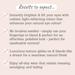 Mii Cosmetics Forever Eye Crayon in Sorbet results to expect