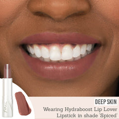 Mii Cosmetics Hydraboost Lip Lover Lipstick in shade 'Spiced' on deep skin
