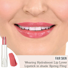 Mii Cosmetics Hydraboost Lip Lover Lipstick in Spring Fling on fair skin