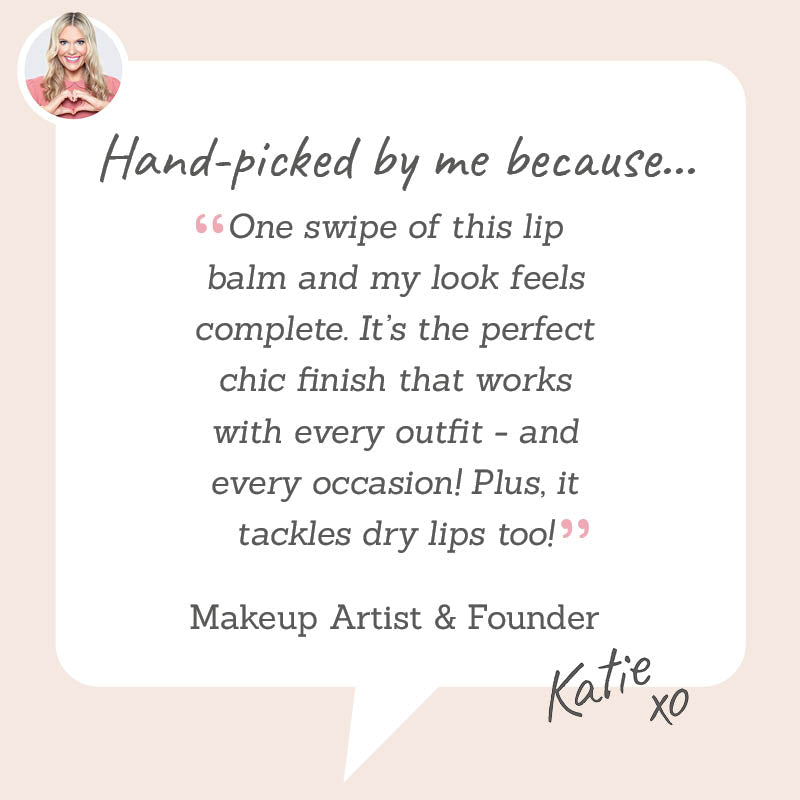 Ruby Hammer Deep Nude Lip Serum Balm - hand-picked by Makeup Artist Katie for its chic shade that works with every outfit, plus its ability to tackle dry lips.