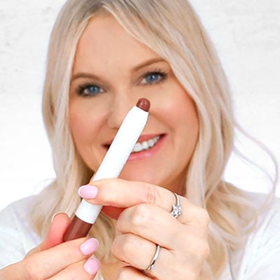 Ruby Hammer Lip Serum Balm in 'Deep Nude' how to - Step 1