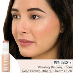 Runway Room Cosmetics Mineral Rose Bronze Cream Stick on medium skin
