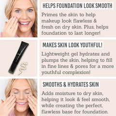 Senna Moisture drop primer - Key Benefits: helps foundation look smooth, makes skin look youthful, smooths & hydrates skin