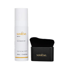 Sontse Sun Lit Face & Body Tan Mist & Blending Brush Duo tips