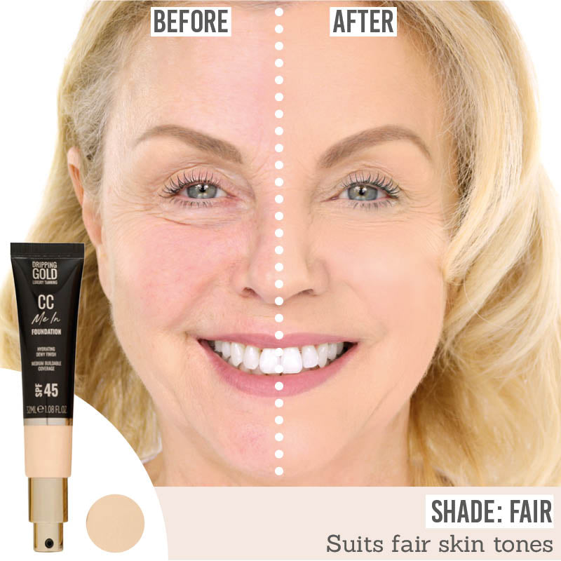 SOSU Cosmetics CC Me In SPF45 Foundation on fair skin