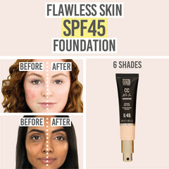 SOSU Cosmetics CC Me In SPF45 Foundation before and after results