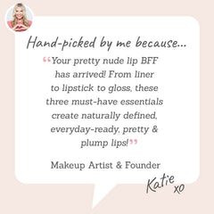 SOSU Cosmetics Pretty Nude Lip Trio - hand-picked by Katie to naturally defined, everyday pretty & plump lips!