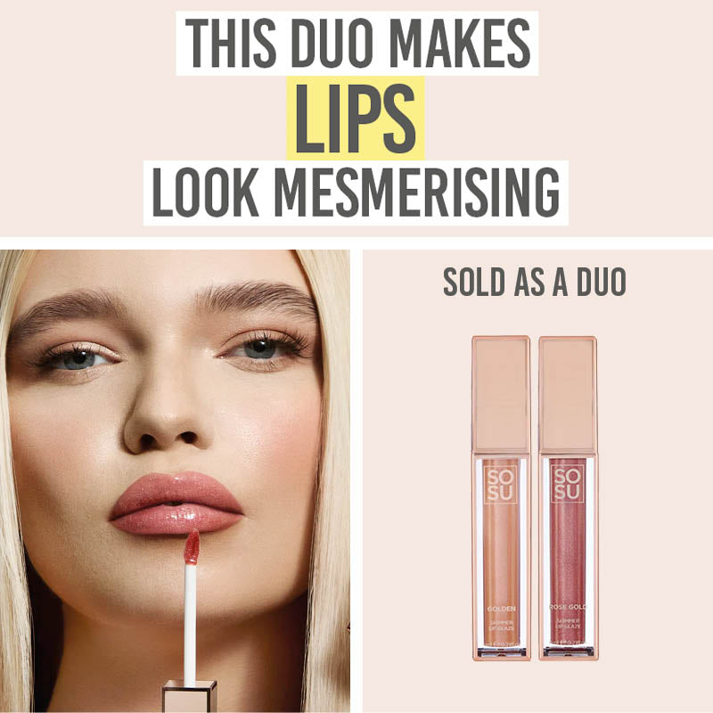 SOSU Shimmer Lip Glaze Duo - Beauty and the Boutique - This duo makes lips mesmerising