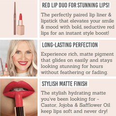 SOSU Perfect Red Lip Duo Key Benefits - Red lip duo for stunning lips, long-lasting perfection, stylish matte finish