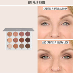Vani-T Nude Eyeshadow Palette on fair skin