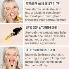 Vani-T Luxe Elixir Face Oil - Key Benefits: restores your skin's glow, gives skin a youth-boost, deeply moisturises skin 